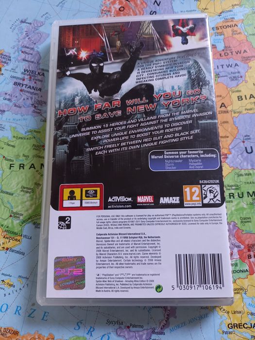 Gra Sony psp Spider-Man web of shadows amazing allies edition