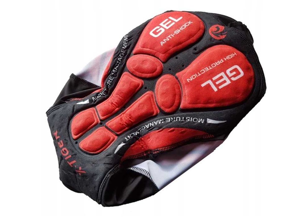 SPODENKI ROWEROWE ŻEL Roz. M-XXL Wygodne Komfort Przewiewne + GRATIS