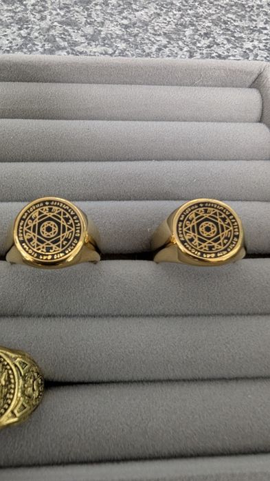 Anéis Massons ouro laminado 18k