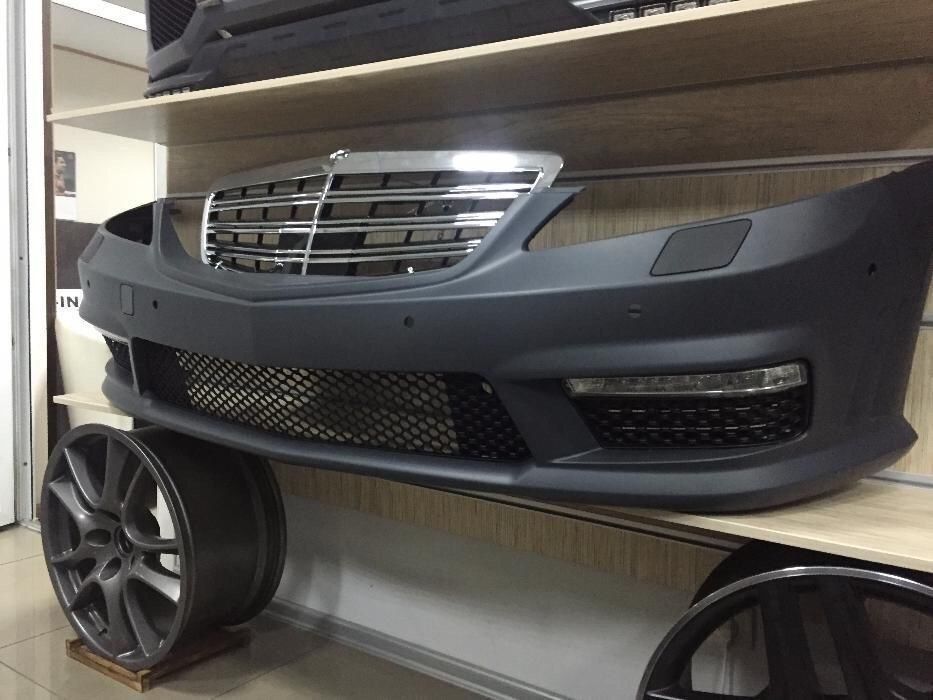 Бампер передний S63 S65 AMG Mercedes S-Class W221 Сетки DRL ДХО