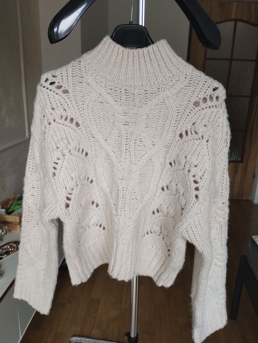 Amisu sweter kremowy dzianina rozmiar 34
