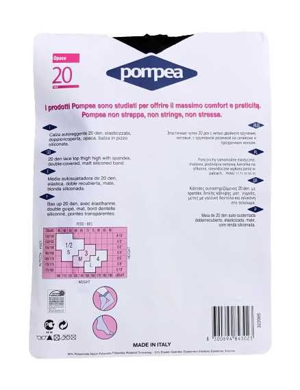 Pończochy samonośne Pompea zestaw 3 sztuki r. S matowe  406