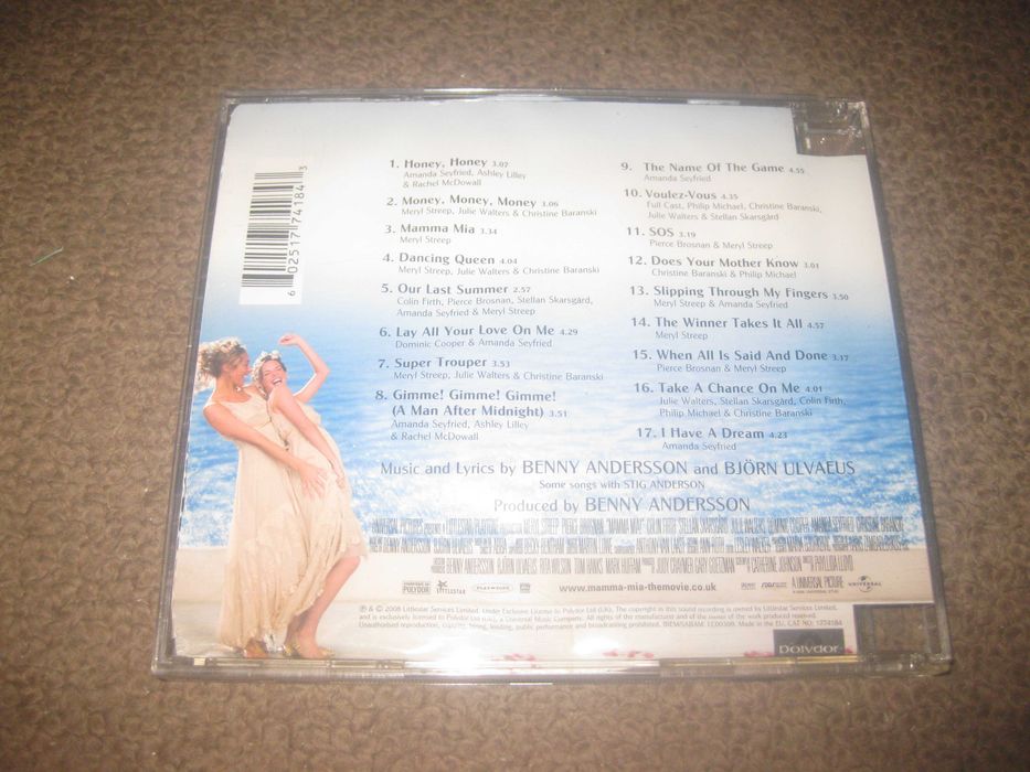 CD da Banda Sonora (OST) do filme "Mamma Mia!"