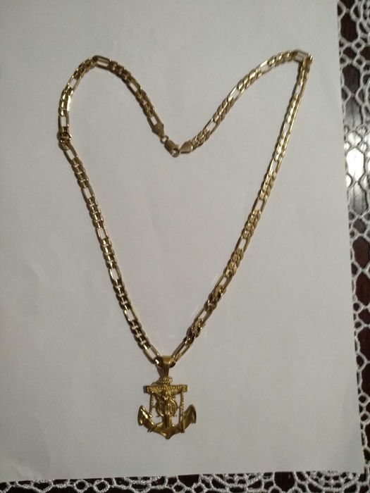 męski Łańcuszek pozłacany