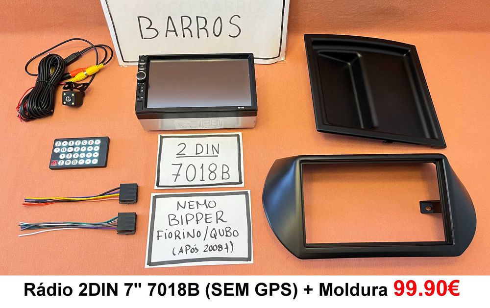 Rádio 2DIN • FIAT Qubo Fiorino CITROEN Nemo PEUGEOT Bipper • Android