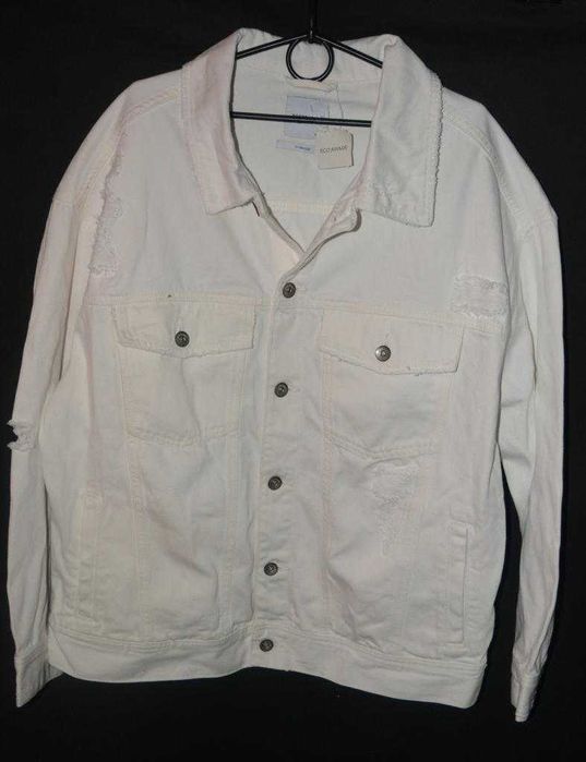 Jeansowa katana z dziurami Reserved XL oversize