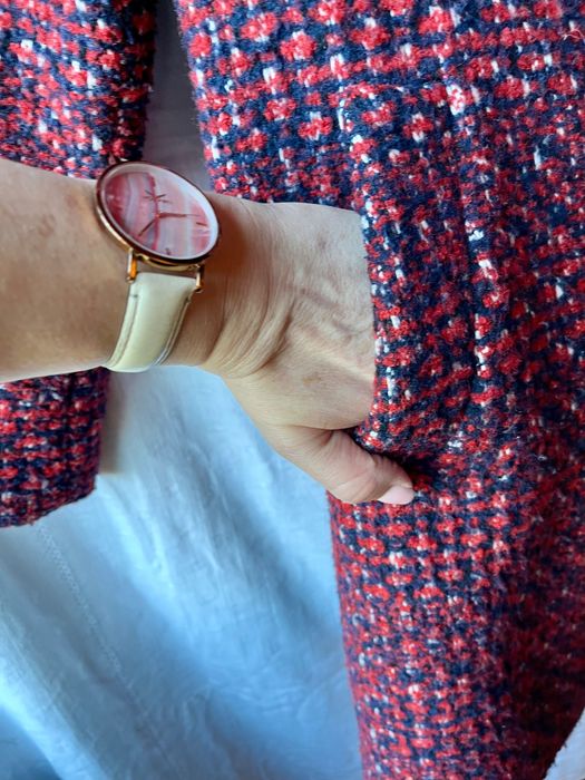 Wełniana marynarka granatowo-czerwona Zaraza Basic M