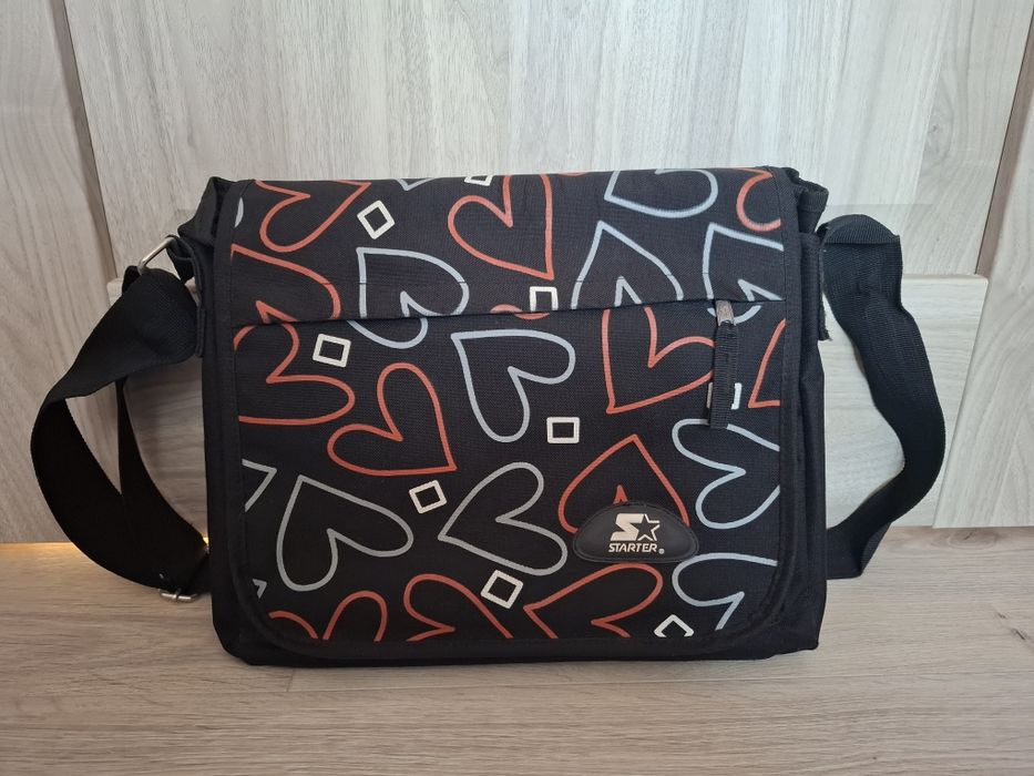 Torba listonoszka czarna