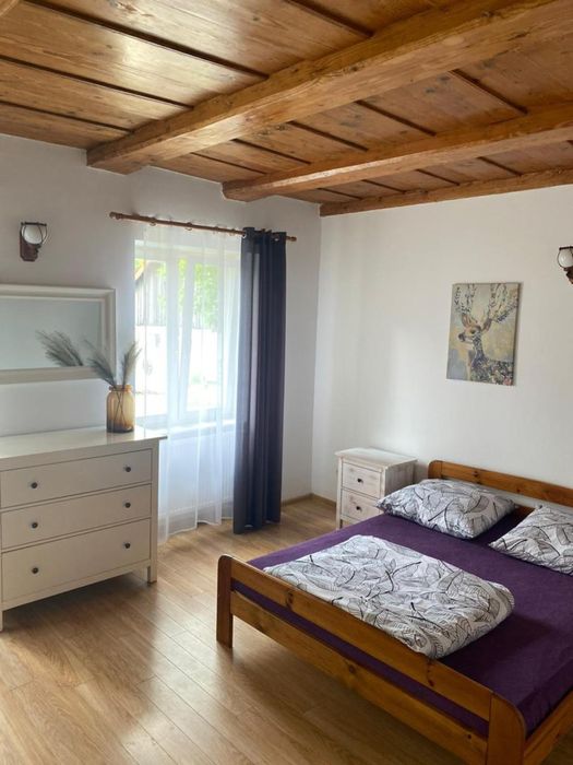 Domek Dom na Mazurach nad jeziorem nad lasem cisza spokój balia