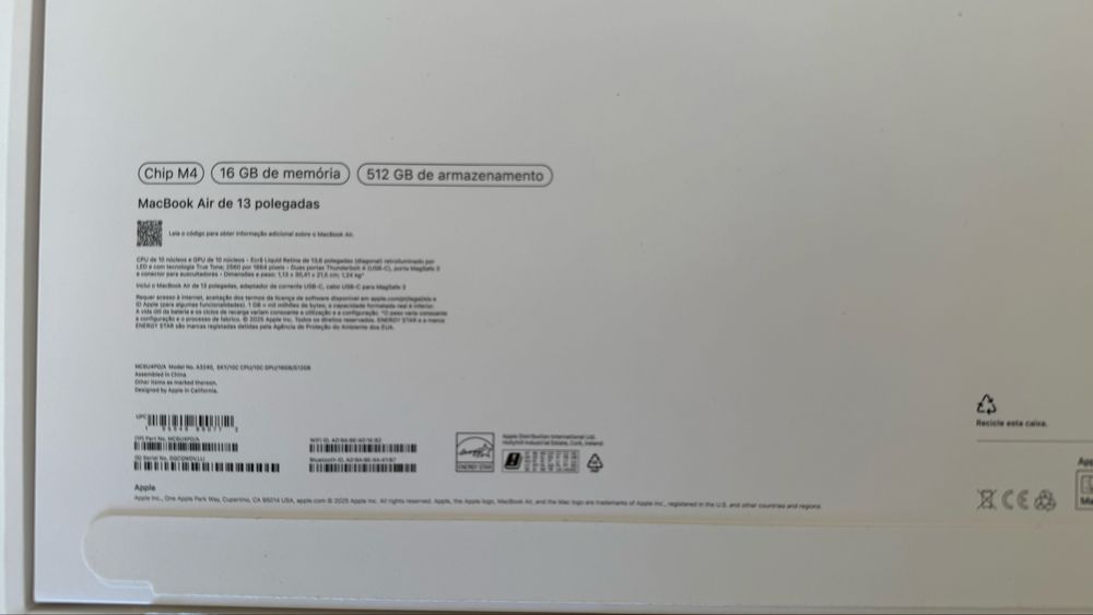 MacBook Air M4 512GB c/garantia