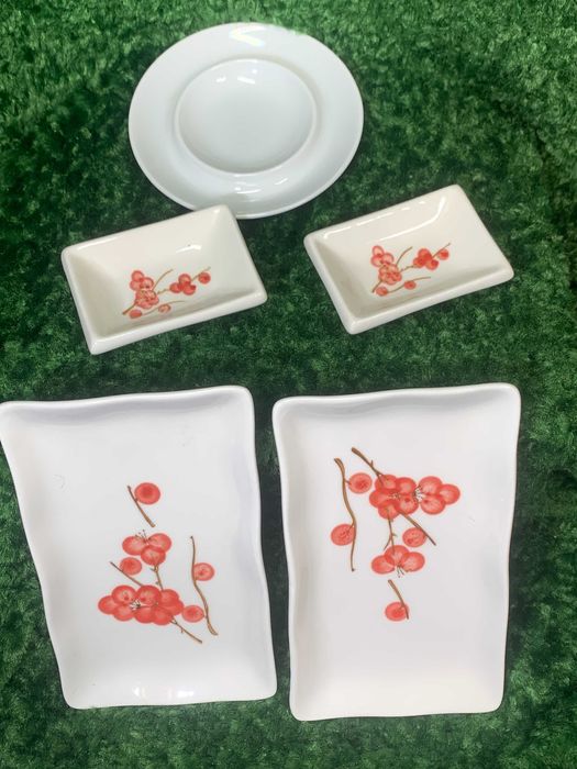 Японський набір для суші / закусок на двох з квітковим декором новый