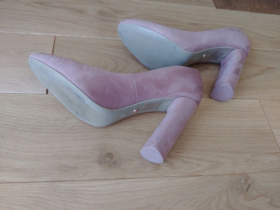 Różowe Czółenka, Buty na obcasie Ideal Shoes szpilki