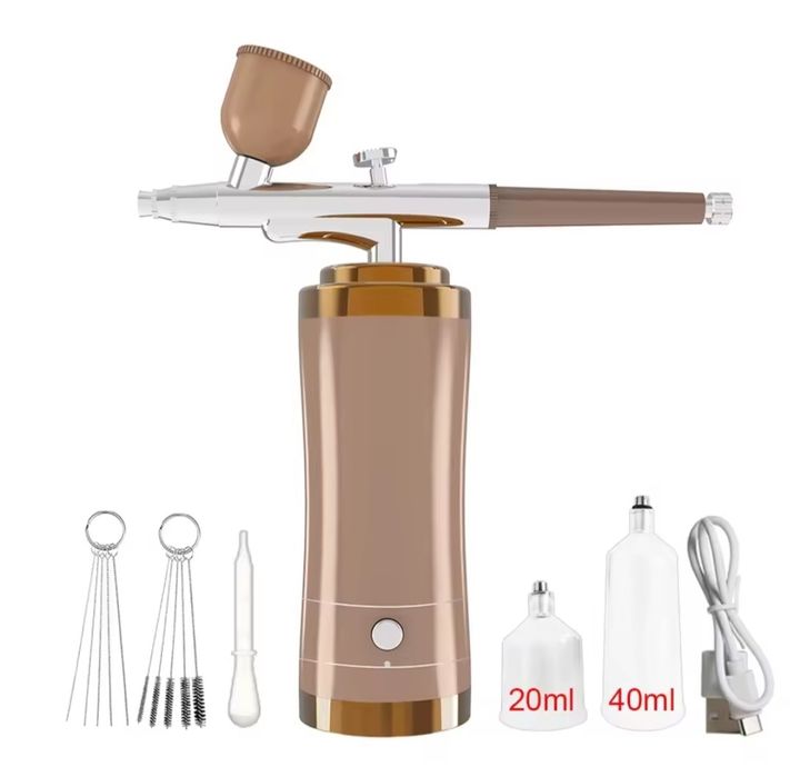 Аэрограф с компрессором + комплект для чищення.