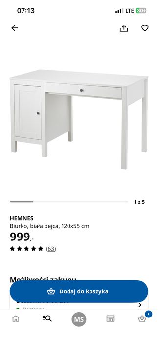 Biurko Ikrea Hemnes używane