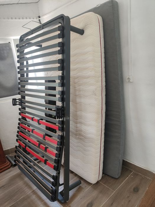 Cama inclinável com motor e colchão