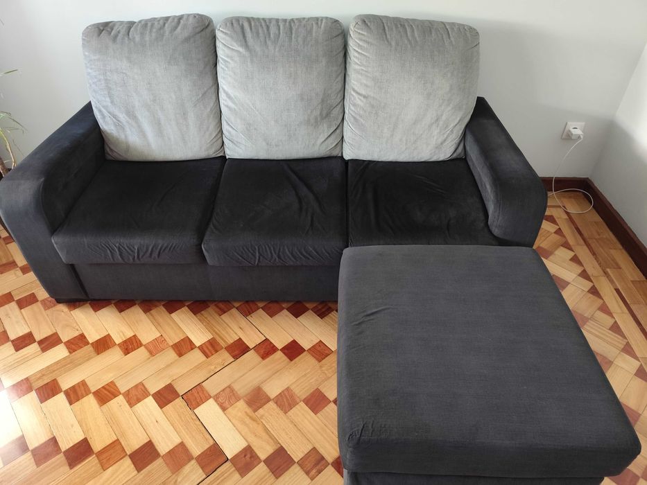 Sofá 3 lugares + chaise separado