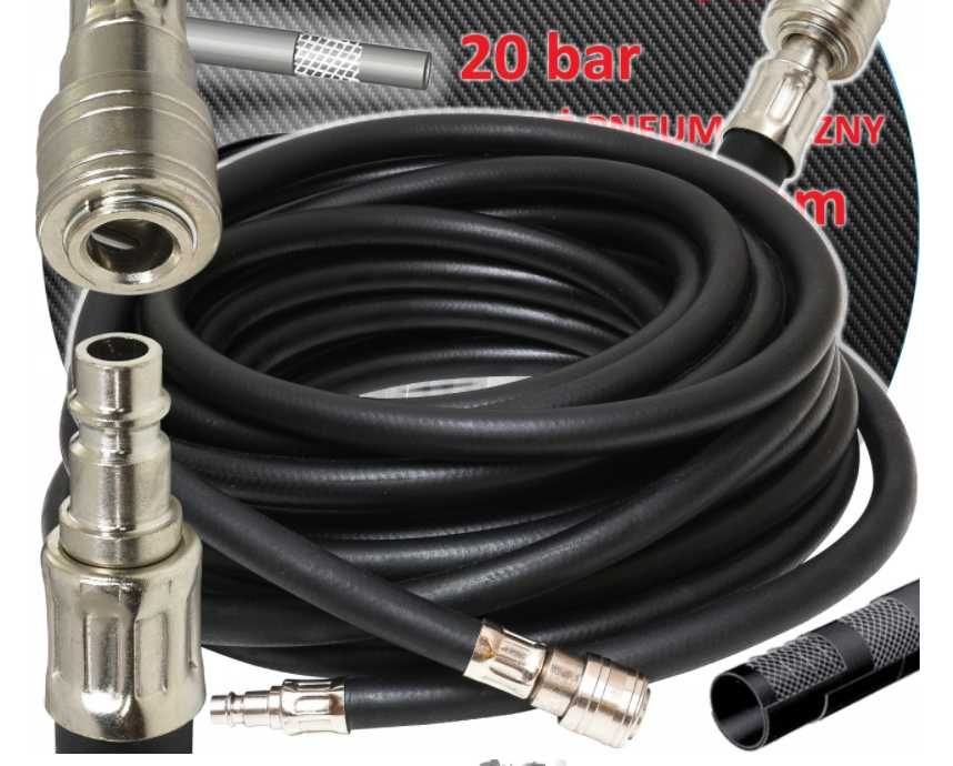 Wąż przewód zakuty PNEUMATYCZNY 5m do klucza kompresora itp 10x17mm