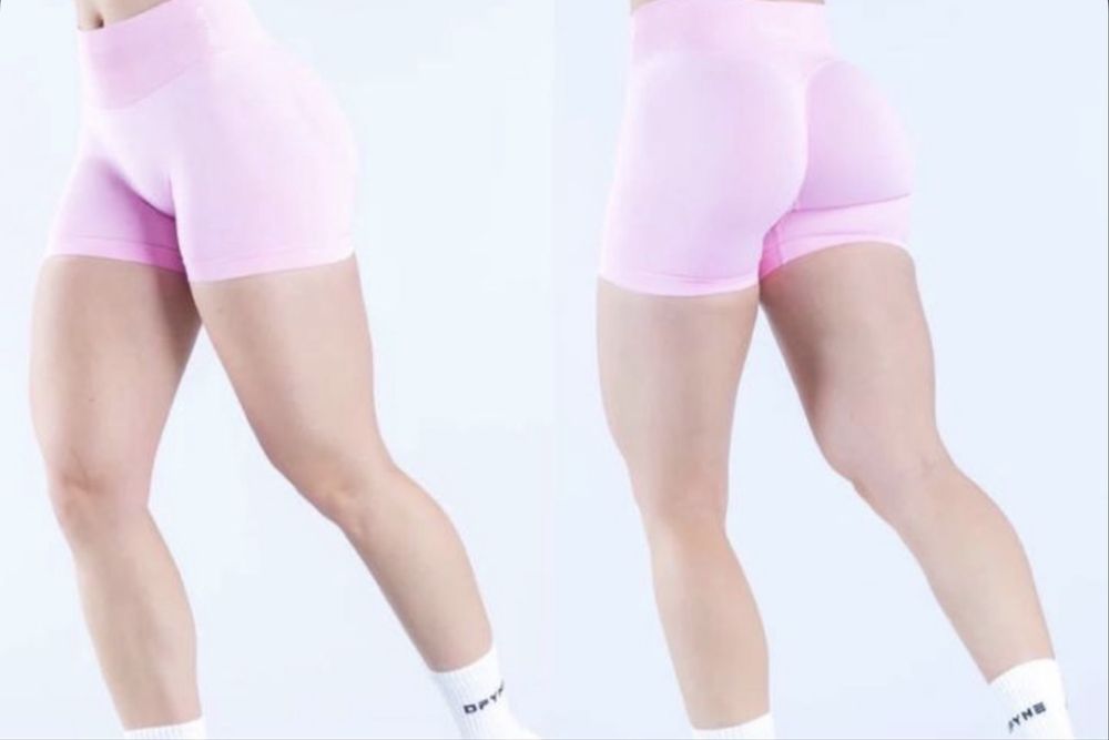 DFYNE Оригінал Велосипедки Розмір Хс ніжно рожеві ефект пушап