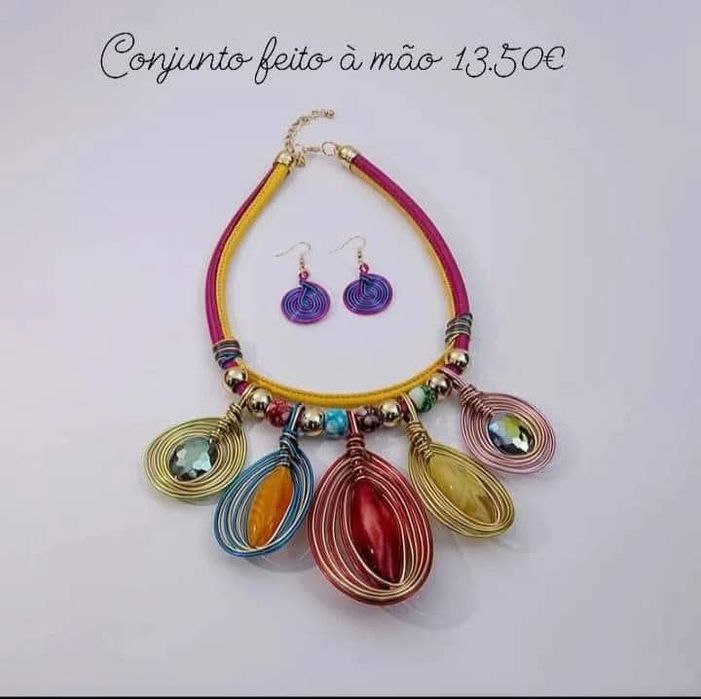 Conjunto colar e brincos