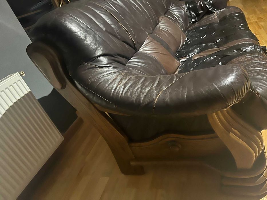 Sofa dębowa  2 szt 170x70 120x70