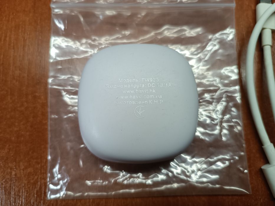 Беспроводные наушники Bluetooth HAVIT TW933 TWS white