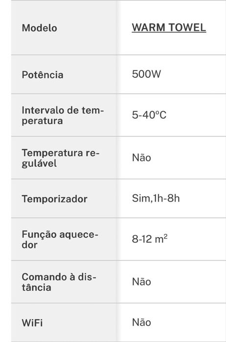 Toalheiro elétrico