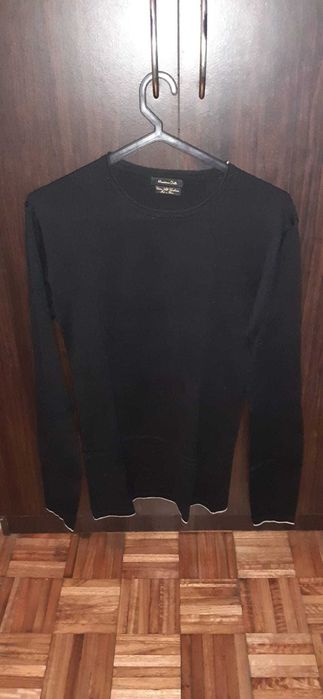 Camisola fina Slim Fit Preto- Massimo dutti