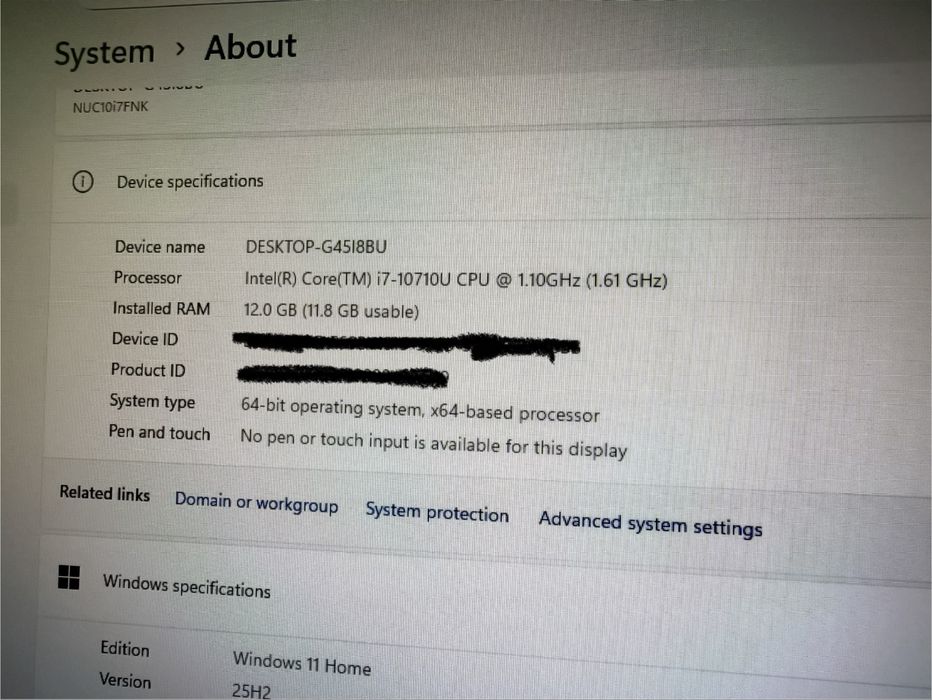 Intel nuc  BXNUC1017FNK2