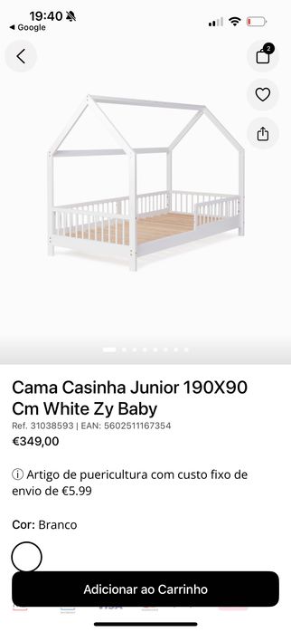 Cama de criança como nova