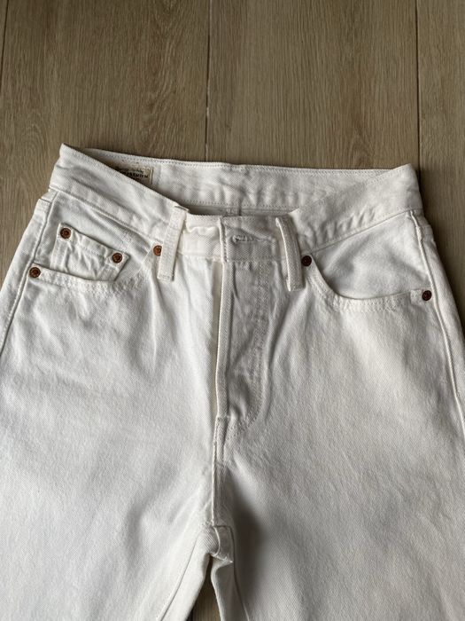 LEVI'S Regular Calças de ganga '501' em Branco Denim
