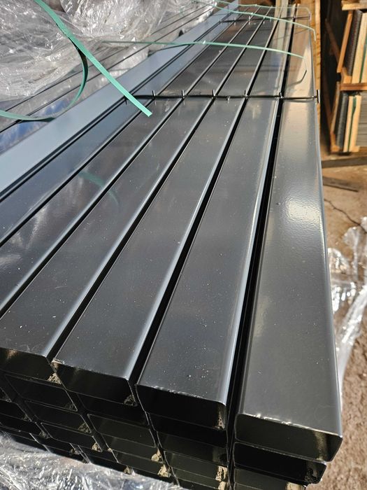 Słupek ogrodzeniowy profilowy płot ocynk+antracyt 60x40x1,2 2,6 m