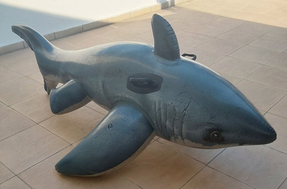 TUBARÃO INSUFLÁVEL , BÓIA BRINQUEDO PARA CRIANÇA.Praia,Piscina,Férias.