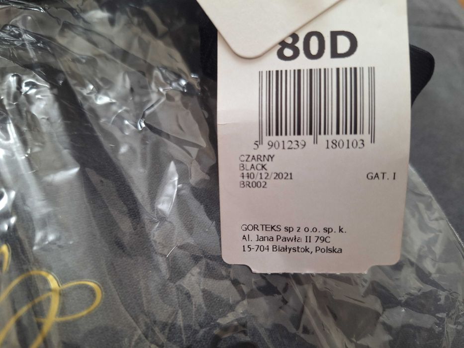Biustonosz GORTEKS ADELE-B2 czarny 80D
