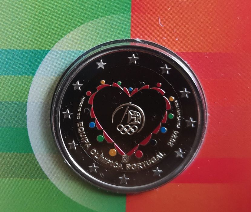 Moeda proof comemorativa 2 € "Equipa Olímpica Portugal"