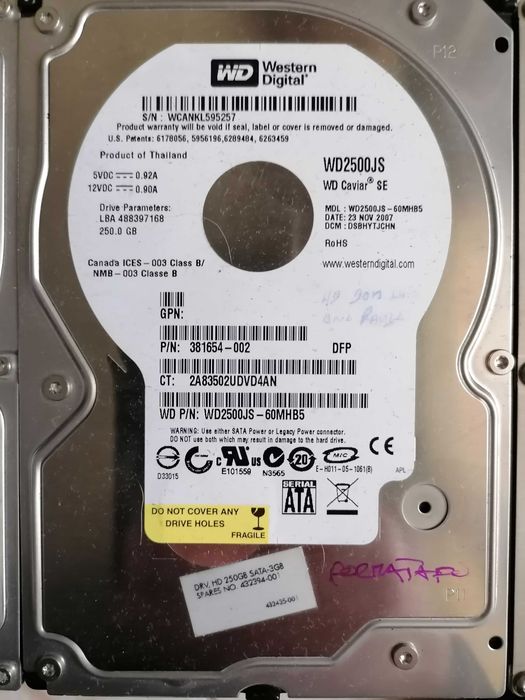 Discos SATA várias marcas/capacidades