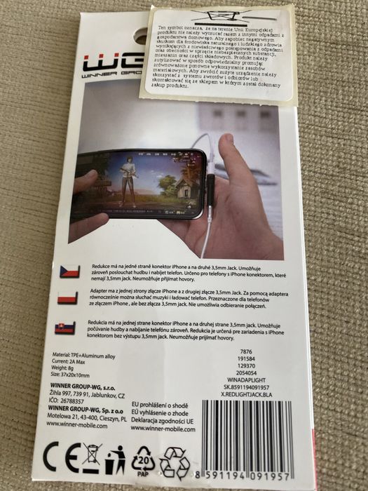 Adapter do iPhone - Lightning  na Jack 3,5 mm