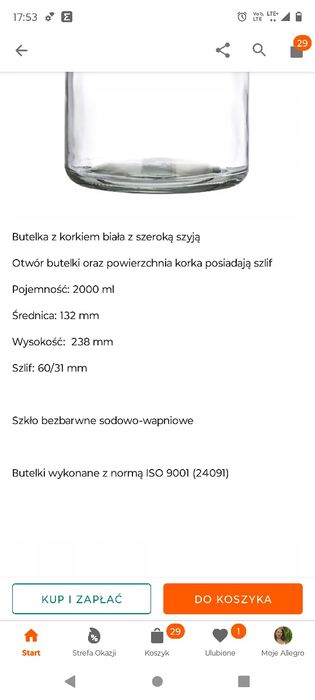 Butelka z korkiem 2000