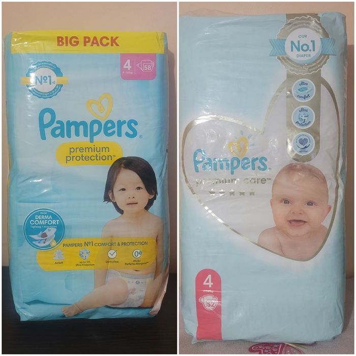 Памперси Pampers premium care,  protection 4