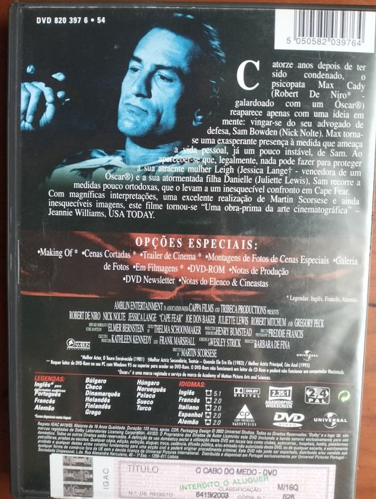 DVD O Cabo do Medo