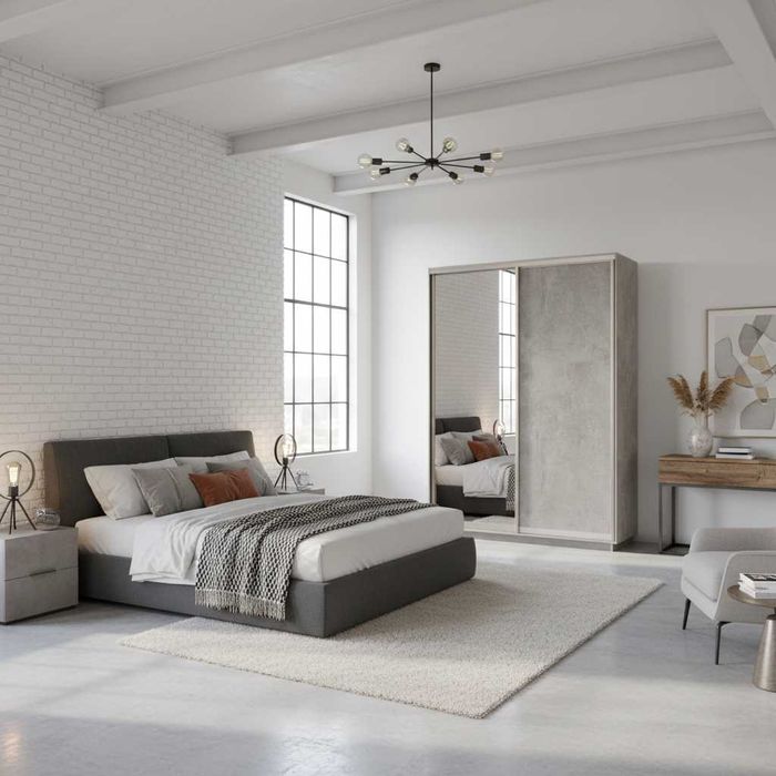 Шкаф-купе 1600×600×2200 в цвете “Индустриал