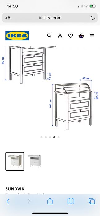 Trocador muda fraldas IKEA