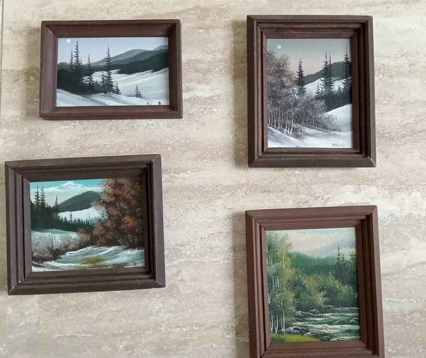 Картины масло лес Карпаты