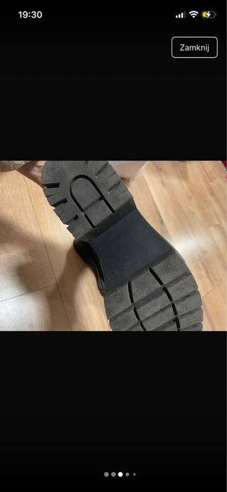 Czarne kozaki 37 sztyblety botki catwalk trapery