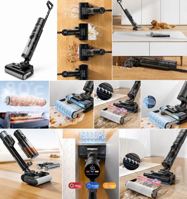 Laresar S7 Pro – bezprzewodowy odkurzacz myjący 2w1 ze stacją ładującą