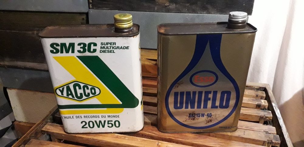 Latas óleo café e outras vintage