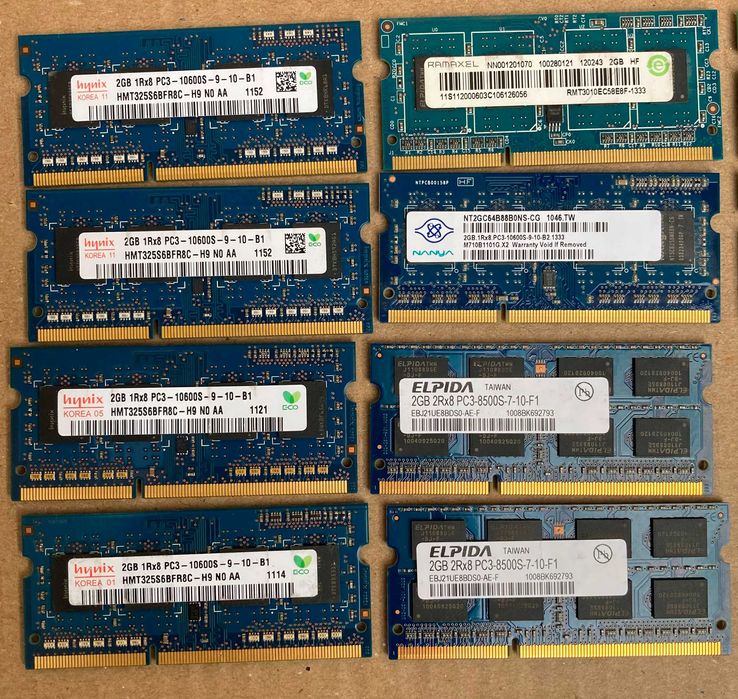 Оперативна пам'ять для ноутбука ОЗУ ОЗП DDR3 DDR3L 2Gb 4Gb