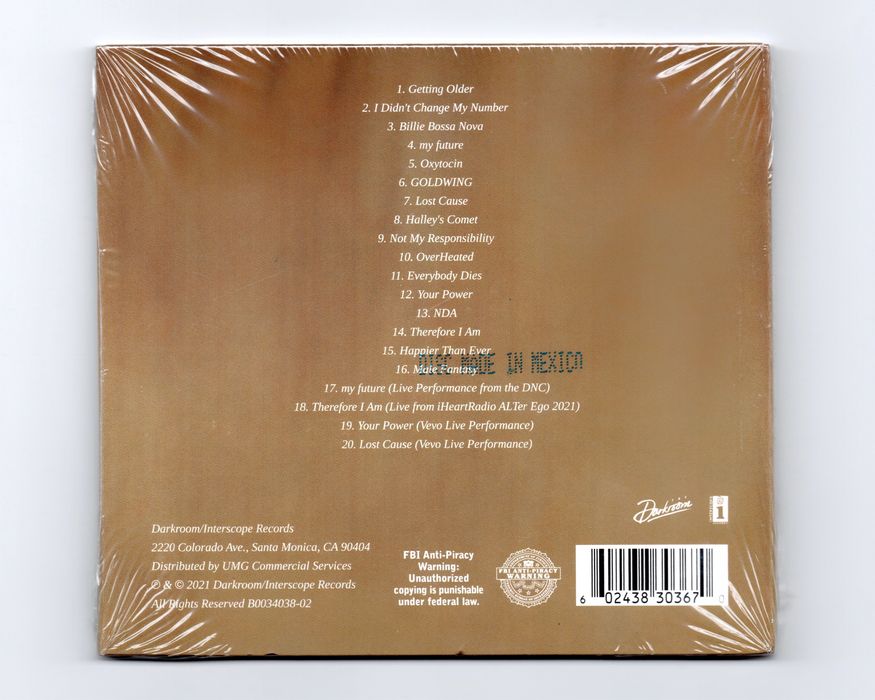 Billie Eilish Happier Than Ever Tour Deluxe (CD 2021) US