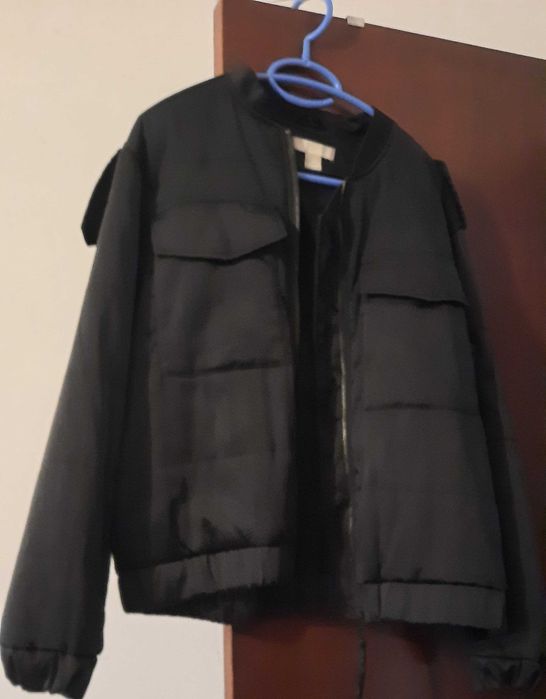 Casaco preto Senhora da H& M ,  tecido suave