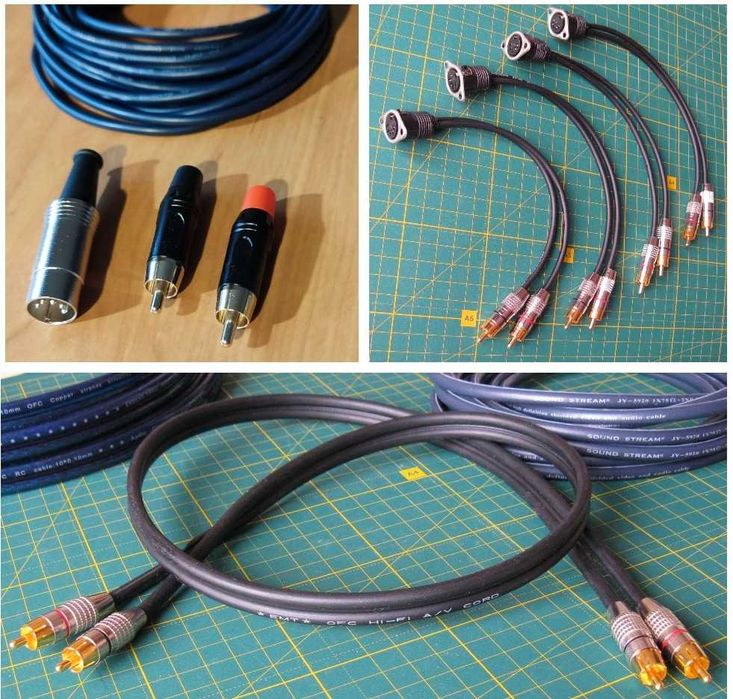 Аудиокабель формата din 5pin - RCA - Jack 3.5