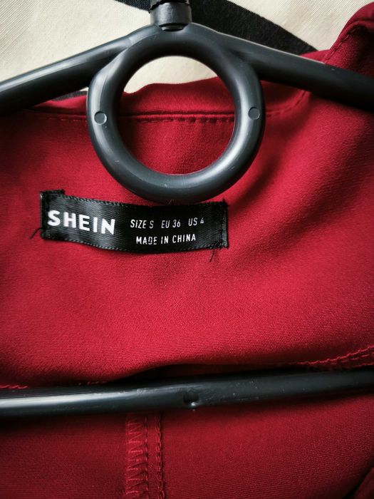 Marynarka - narzutka bordowa Shein 36